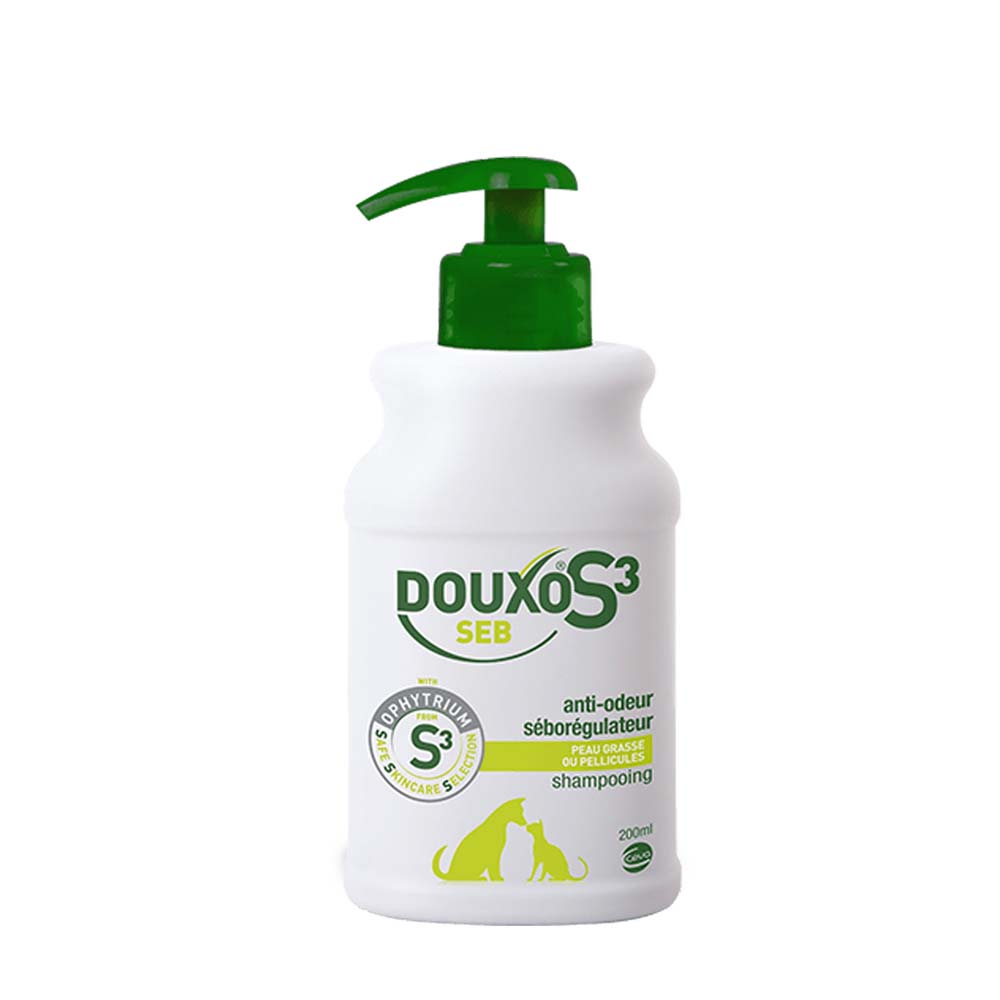 Douxo Champú S3 Seb antiolor y regulador sebáceo piel grasa o con caspa 200 ml