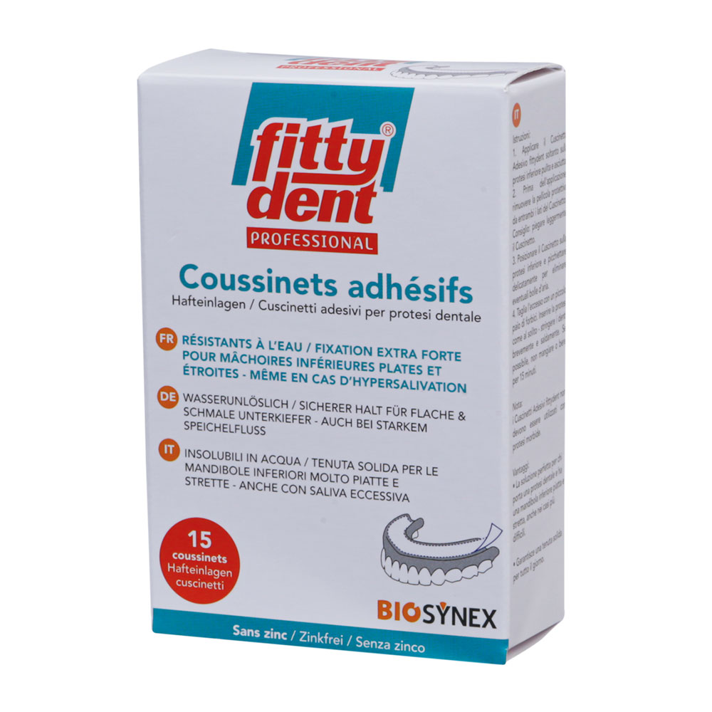 Fitty Dent Professionnal cojines adhesivos fijación extra fuerte 15 unidades
