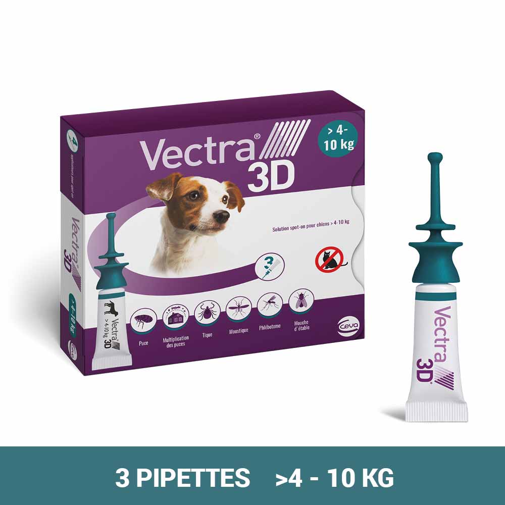 Vectra Solución puntual para perros &gt;4-10 kg 3 pipetas