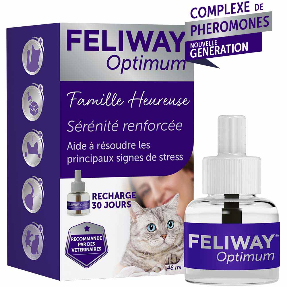 Feliway Optimum Serenidad Renforzada Happy Family Refill Chat 48 ml