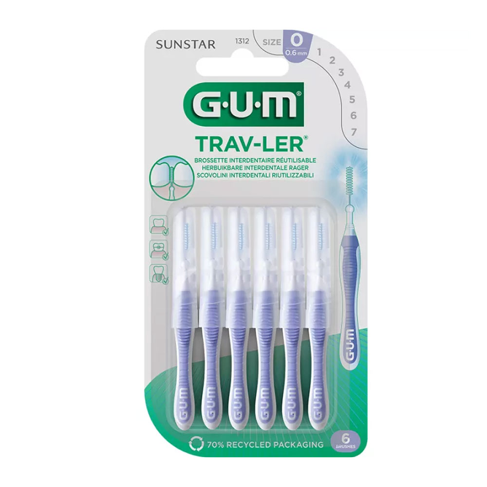 Gum Trav-ler Cepillos Interdentales 0.6mm X4 Trav-ler x6