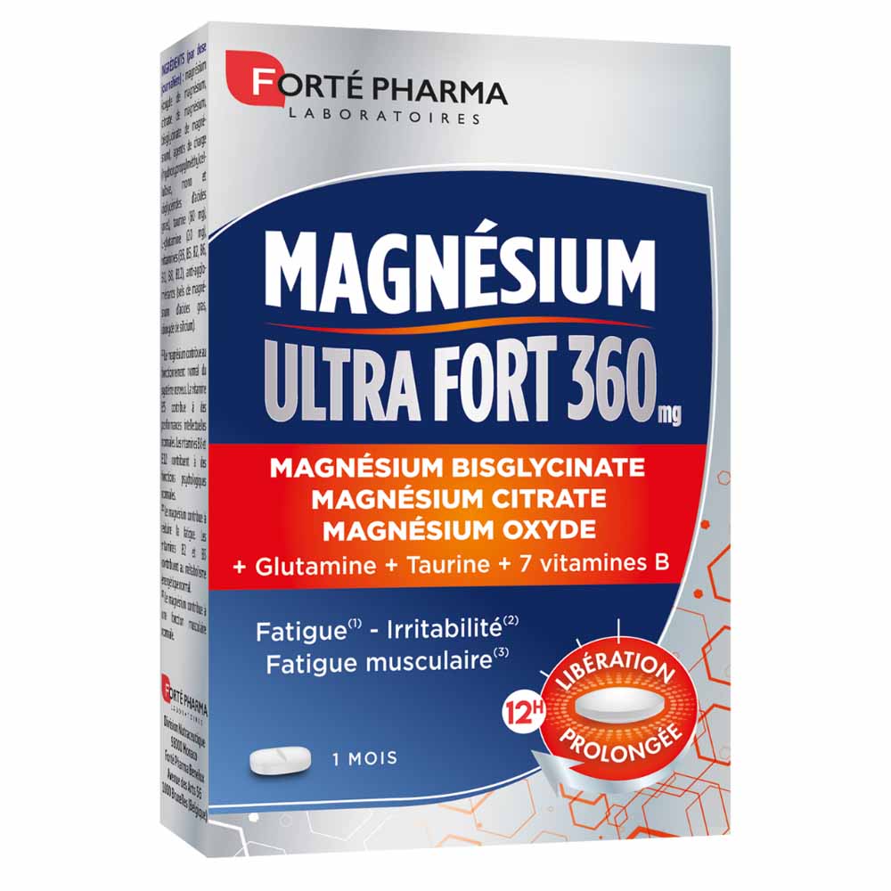 Forté Pharma Magnesio Ultra Fuerte 360 estrés y fatiga 30 comprimidos de liberación prolongada