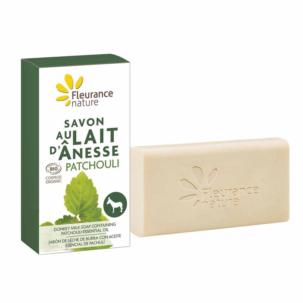 Fleurance Nature Jabón de leche de burra con pachuli bio 100 ml