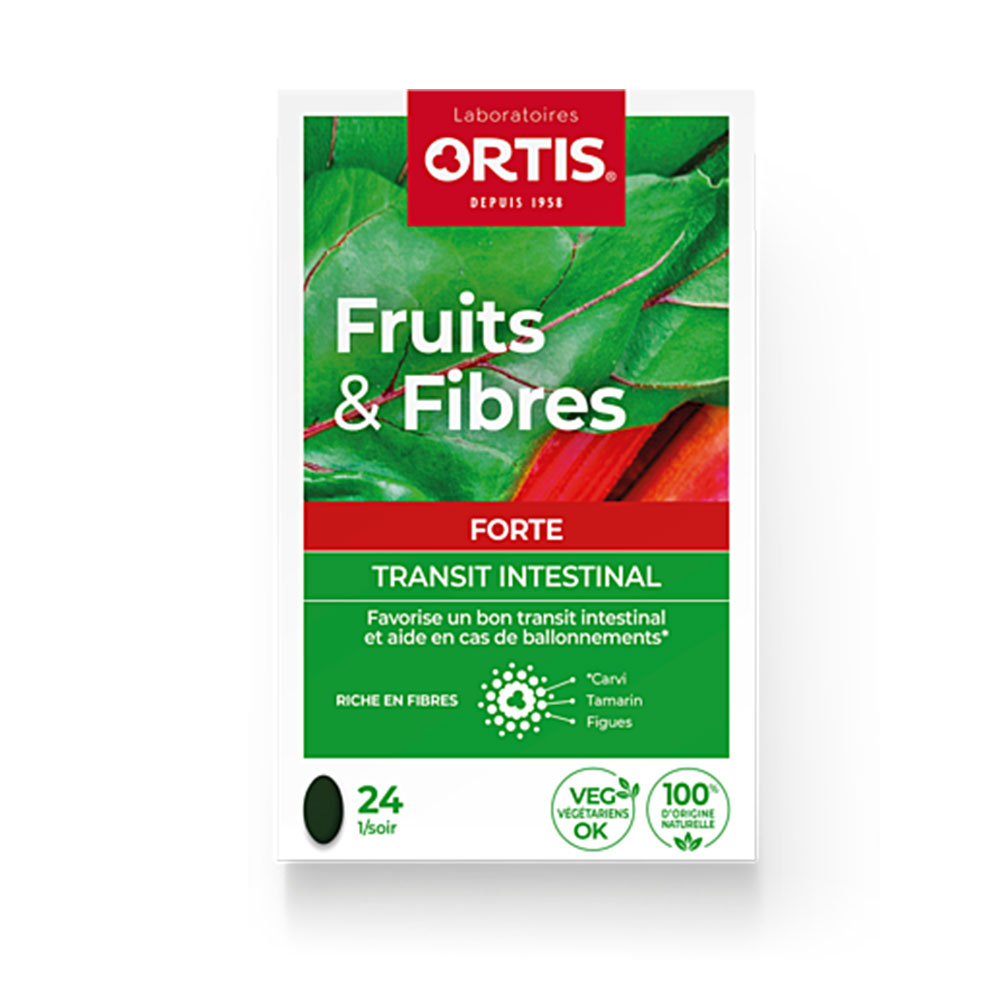 Ortis Frutas y fibras Favorecen el tránsito intestinal 24 comprimidos