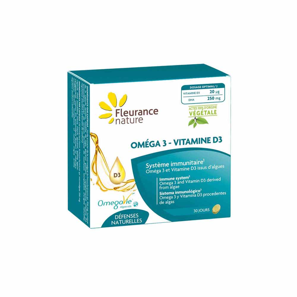 Fleurance Nature Omegas 3 y vitamina D3 30 cápsulas