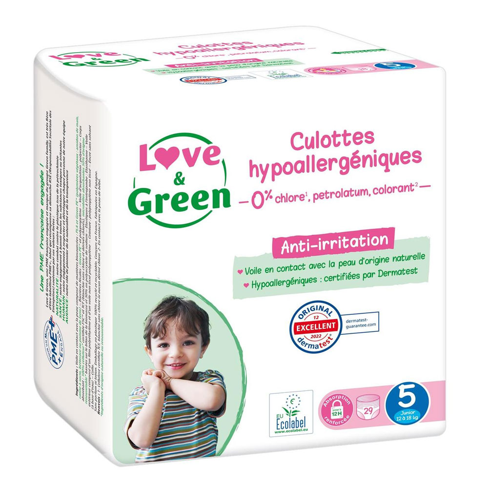 Love&Green Braguitas hipoalergénicas Talla 5 Junior de 12 a 18 kg x29