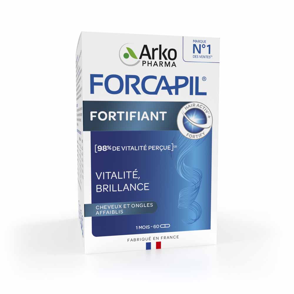 Arkopharma Forcapil Fortificante vitalidad y brillo cabello y uñas debilitados 60 cápsulas