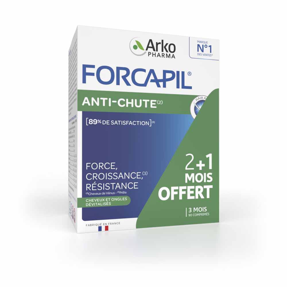 Arkopharma Forcapil Anticaída fuerza crecimiento resistencia cabello y uñas debilitados 90 comprimidos