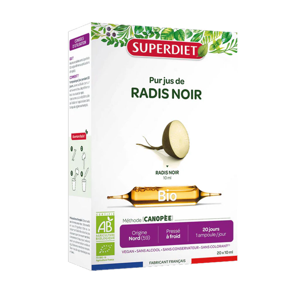 Superdiet Rábano negro Bienestar del hígado 20 ampollas 10ml