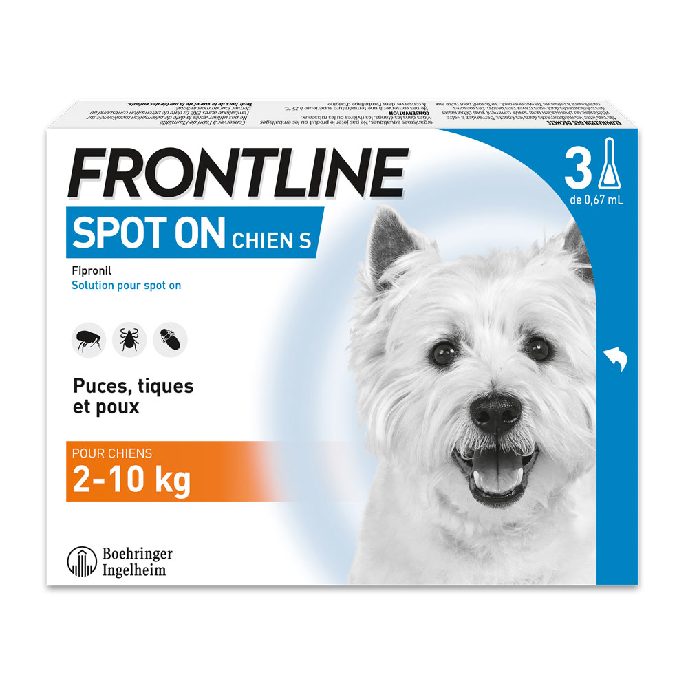Frontline Spot-on Perro S de 2-10kg 3 pipetas de 0,67ml