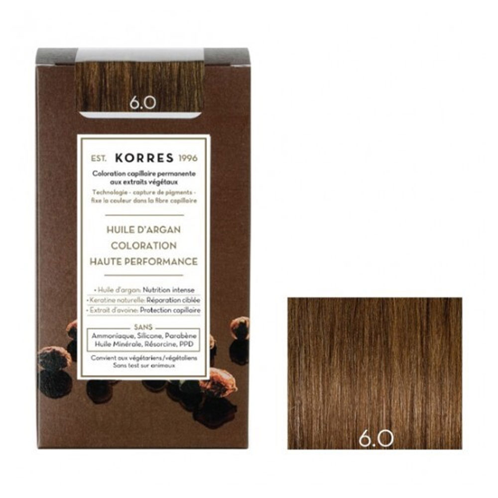 Korres Aceite de argán Coloracion Permanente Con Aceite De Argan 50ml 6.0 RUBIO OSCURO