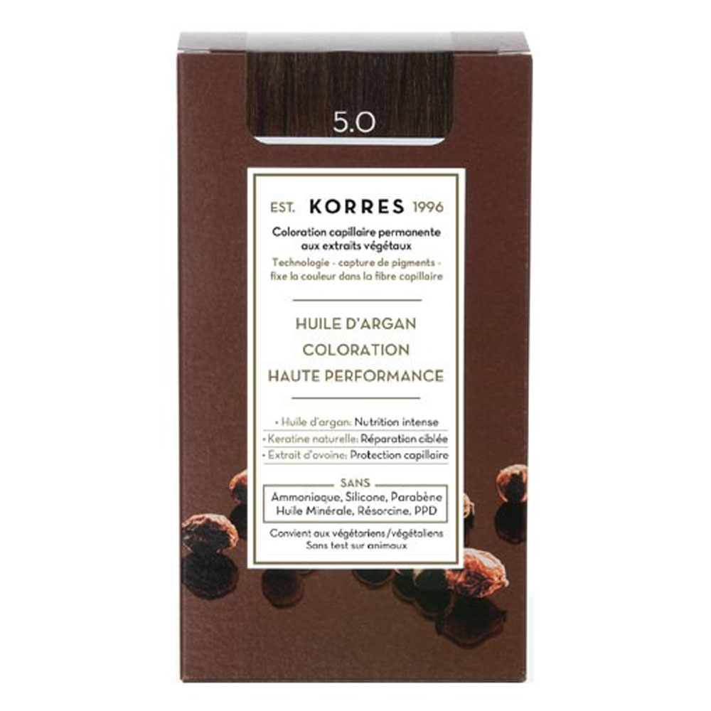 Korres Aceite de argán Coloracion Permanente Con Aceite De Argan 50ml 5.0 CASTAÑO CLARO