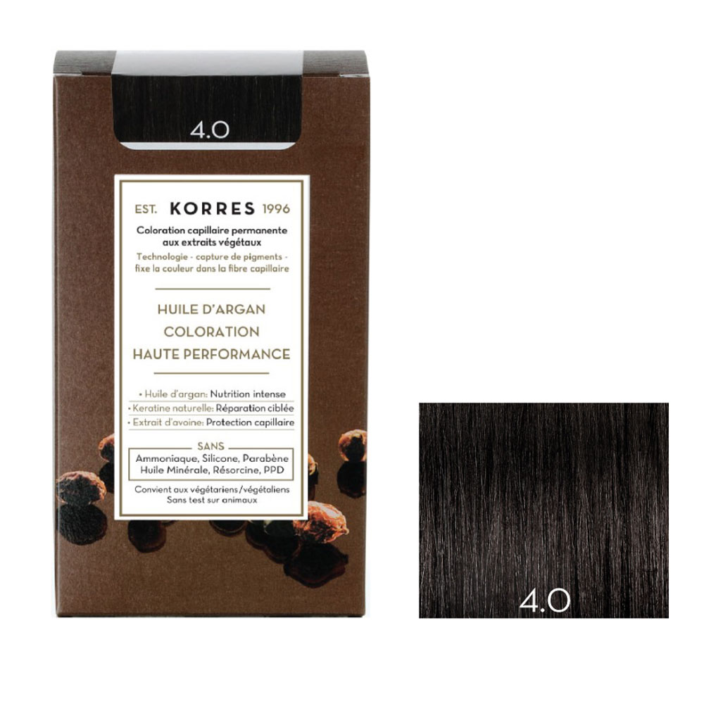 Korres Aceite de argán Coloracion Permanente Con Aceite De Argan 50ml 4.0 CHATAIN NATUREL