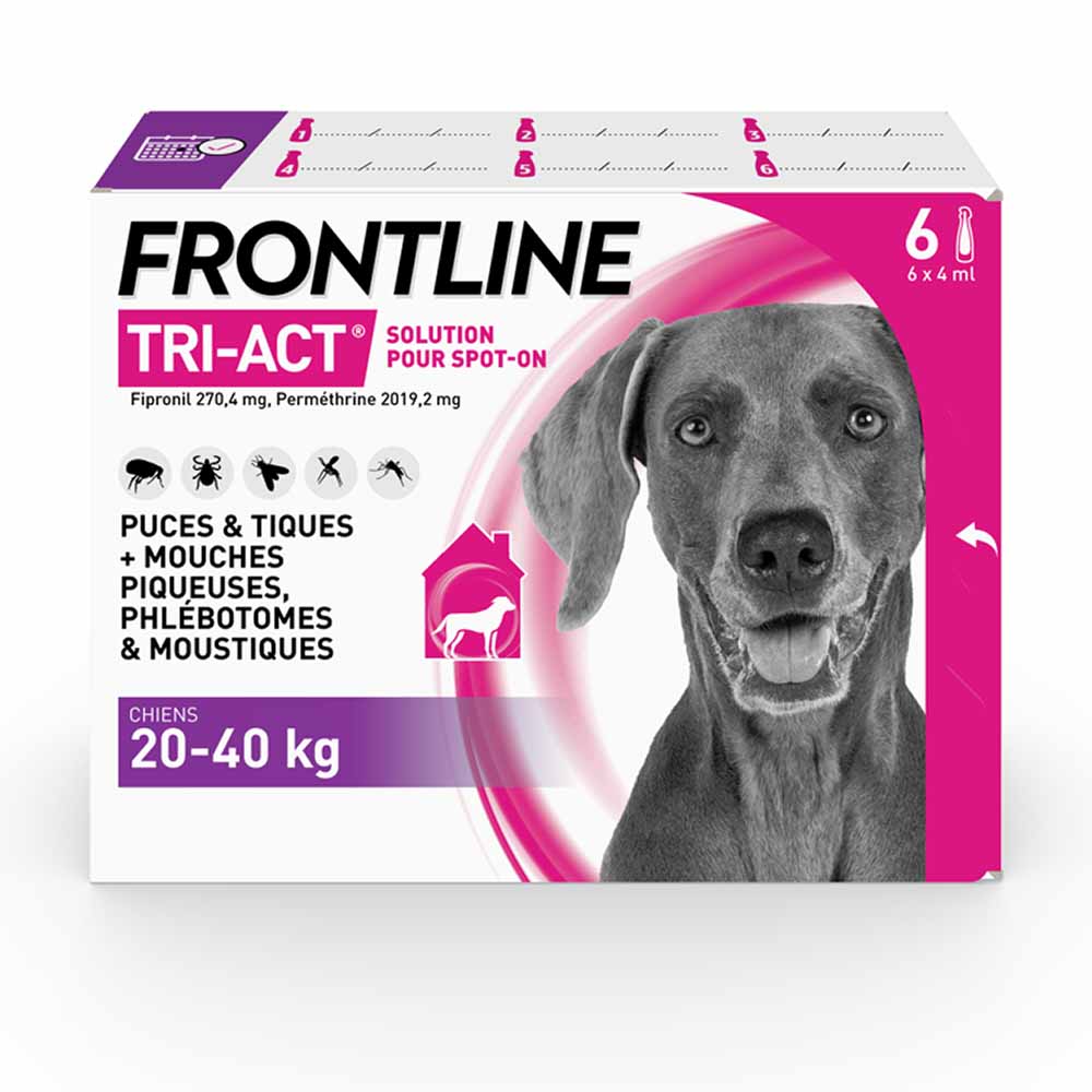 Frontline Tri-act Spot-on Perros 20-40kg 6 pipetas de 4ml