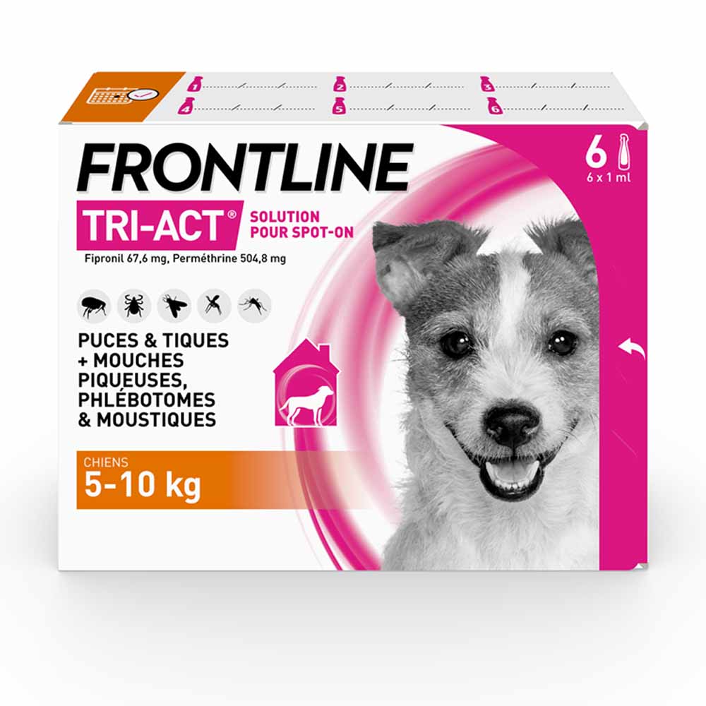 Frontline Tri-act Spot-on perros de 5-10kg 6 pipetas de 1ml