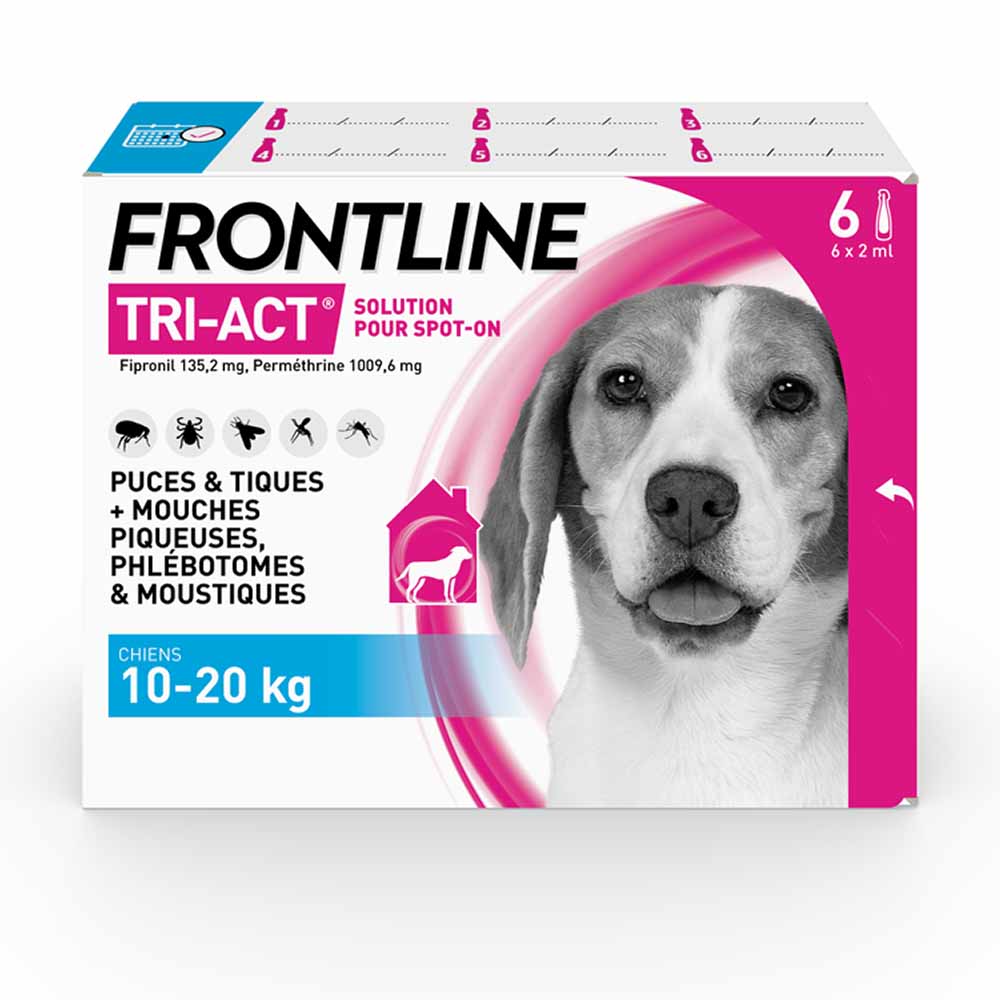 Frontline Tri-act Spot-on perros de 10-20kg 6 pipetas de 1ml