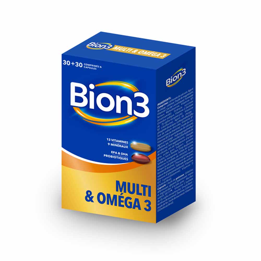 Bion3 Multi y Omegas 3 30 comprimidos + 30 cápsulas