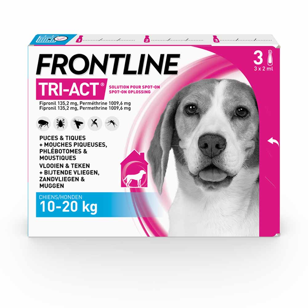 Frontline Tri-act Spot-on perros de 10-20kg 3 pipetas de 2ml