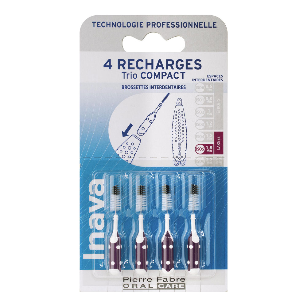 Inava Recargas de cepillos interdentales 1,8 mm violeta x 3