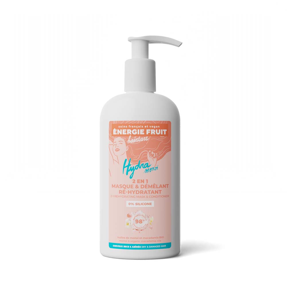 Energie Fruit Mascarilla 2 en 1 monoi y aceite de macadamia bio cabello dañado 300 ml