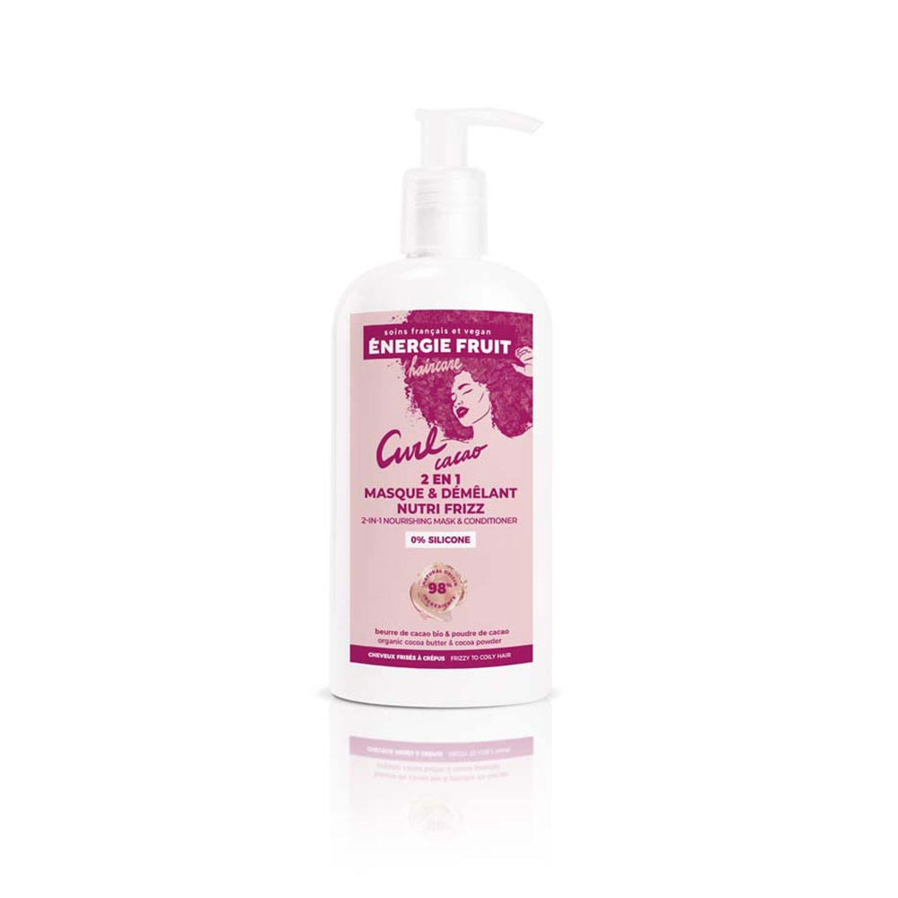 Energie Fruit Mascarilla 2 en 1 Nutri Intensive en polvo y manteca de cacao bio Cabello rizado a encrespado 300 ml