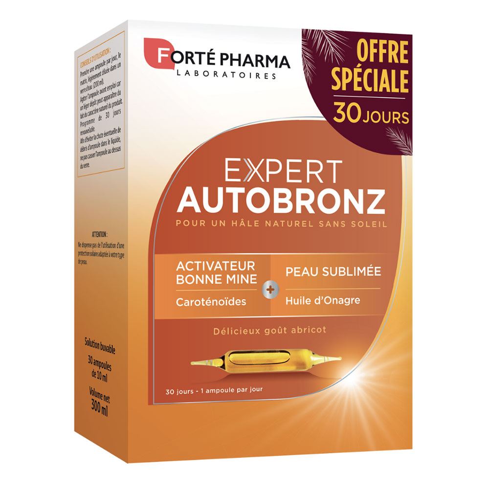 Forté Pharma Expert AutoBronz Autobronzante efecto buen color 30 ampollas