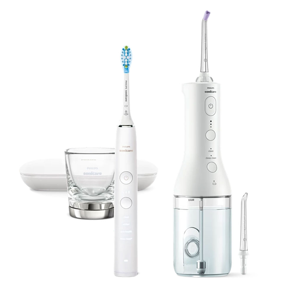 Philips Sonicare Juego Power Flosser 3000+ Diamond Clean 9000