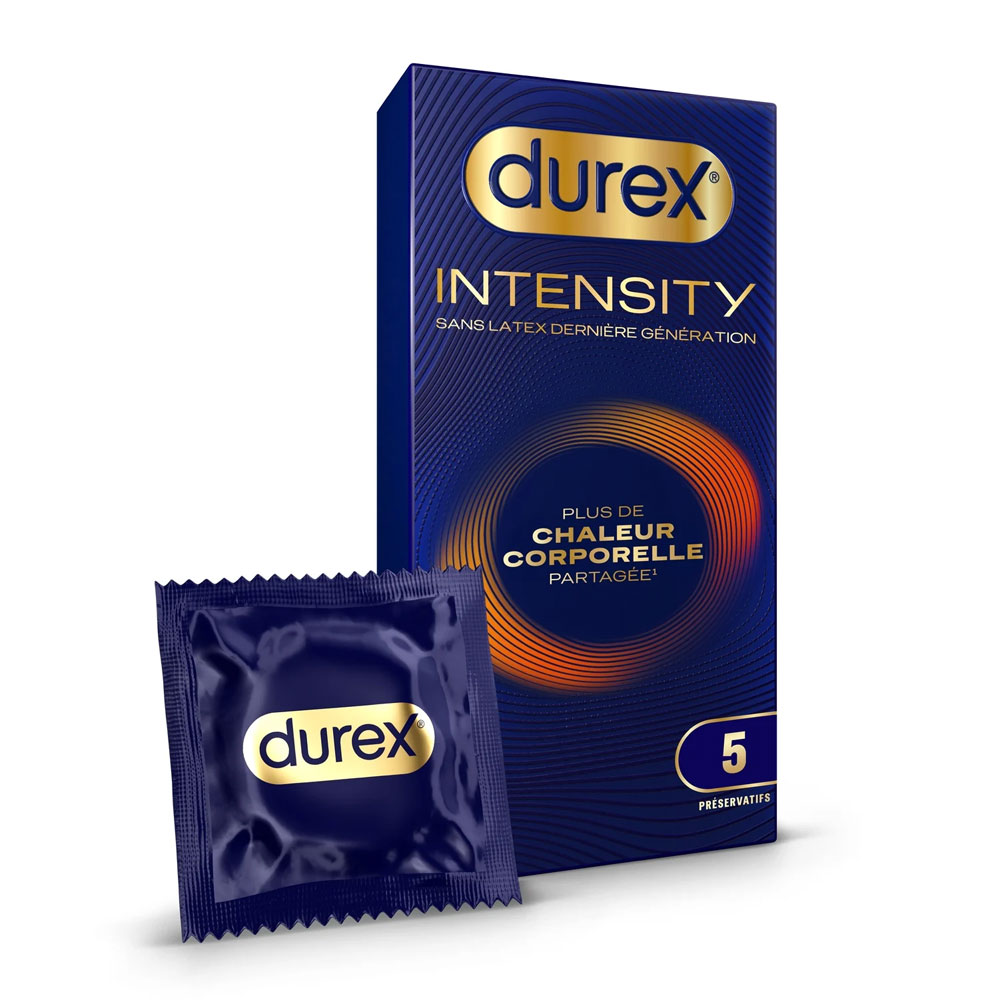 Durex Intensity Preservativos sin látex Calor corporal compartido x5