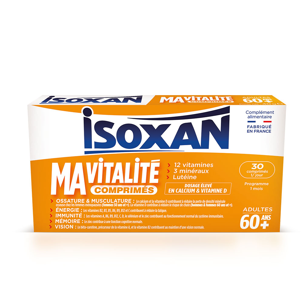 Isoxan Mi vitalidad 60 años y más energía, memoria e inmunidad 30 comprimidos