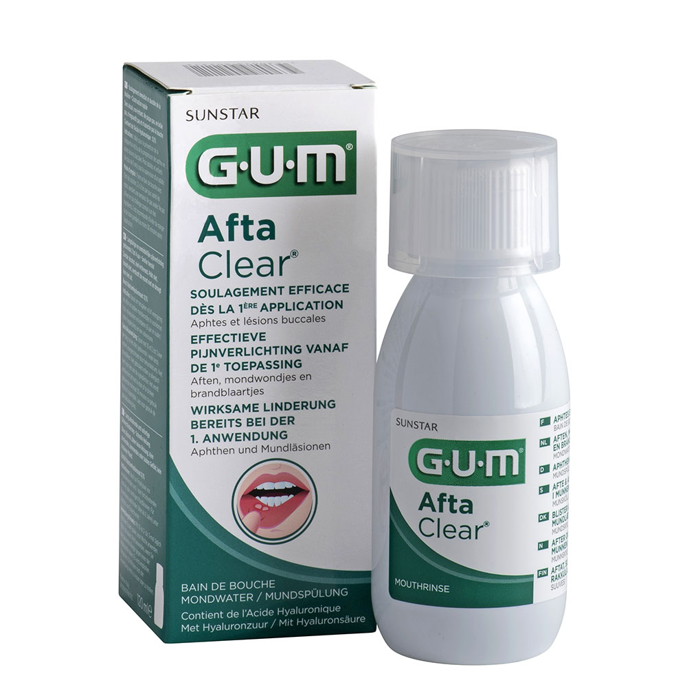 Gum AftaClear Afta Clear Enguaje Bucal Aftas Y Lesiones Orales Aphtes Et Lesions Buccales 120ml
