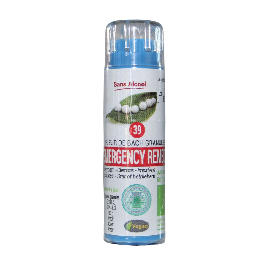 Kosmeo BACH ORGANIC N°39. REMEDIO DE EMERGENCIA EN GRÁNULOS 120 granules