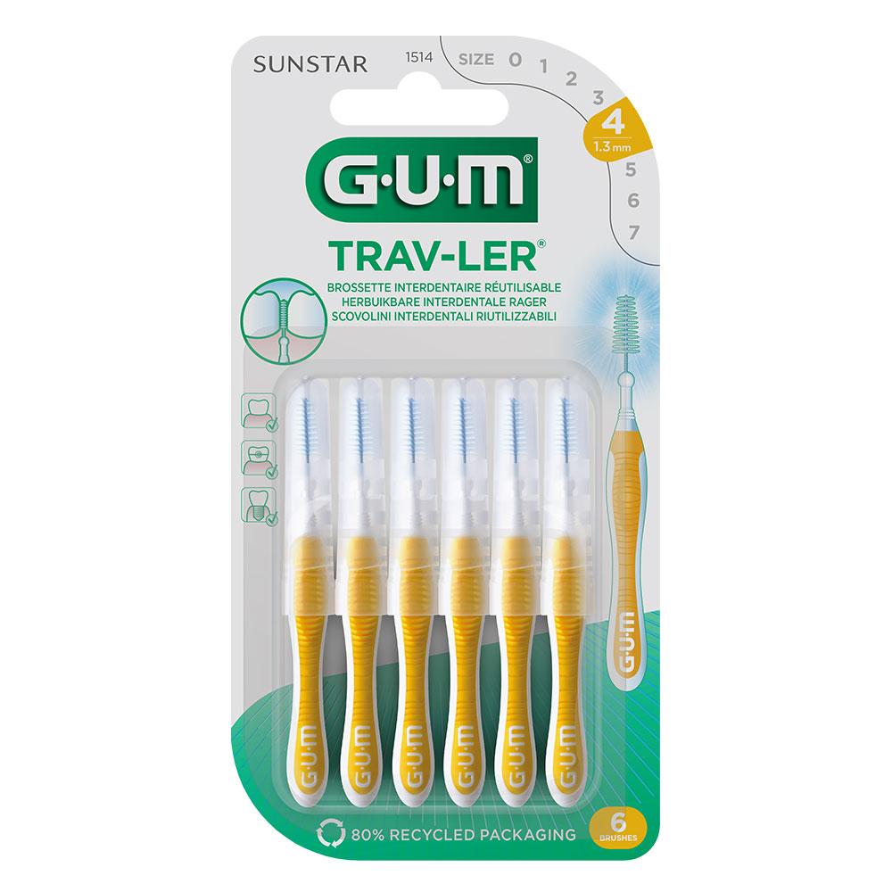 Gum Trav-ler Cepillos Interdentales 1.3mm X4 Trav-ler x6