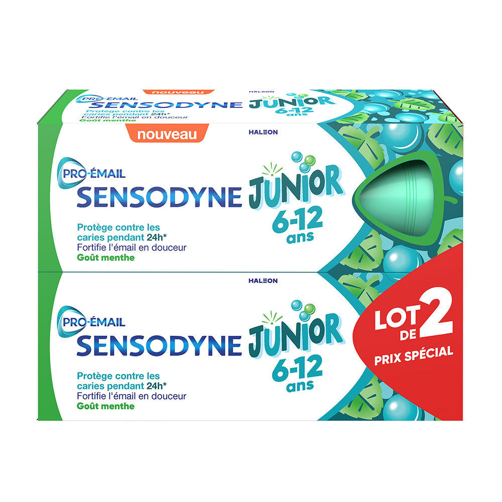 Sensodyne Pro-Esmalte Pasta dentífrica Junior de 6 a 12 años Menta dulce 2x50ml