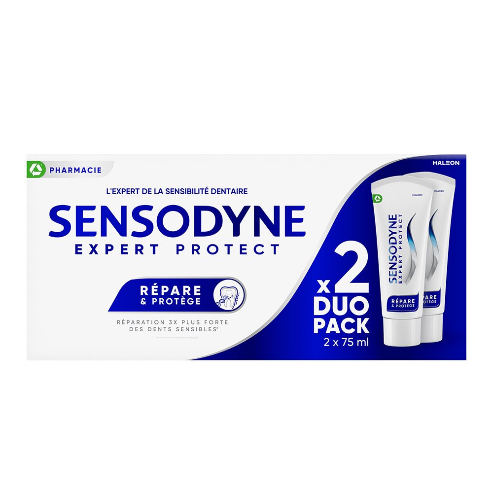 Sensodyne Expert Protect Dentífrico diario con flúor repara y protege 2x75ml