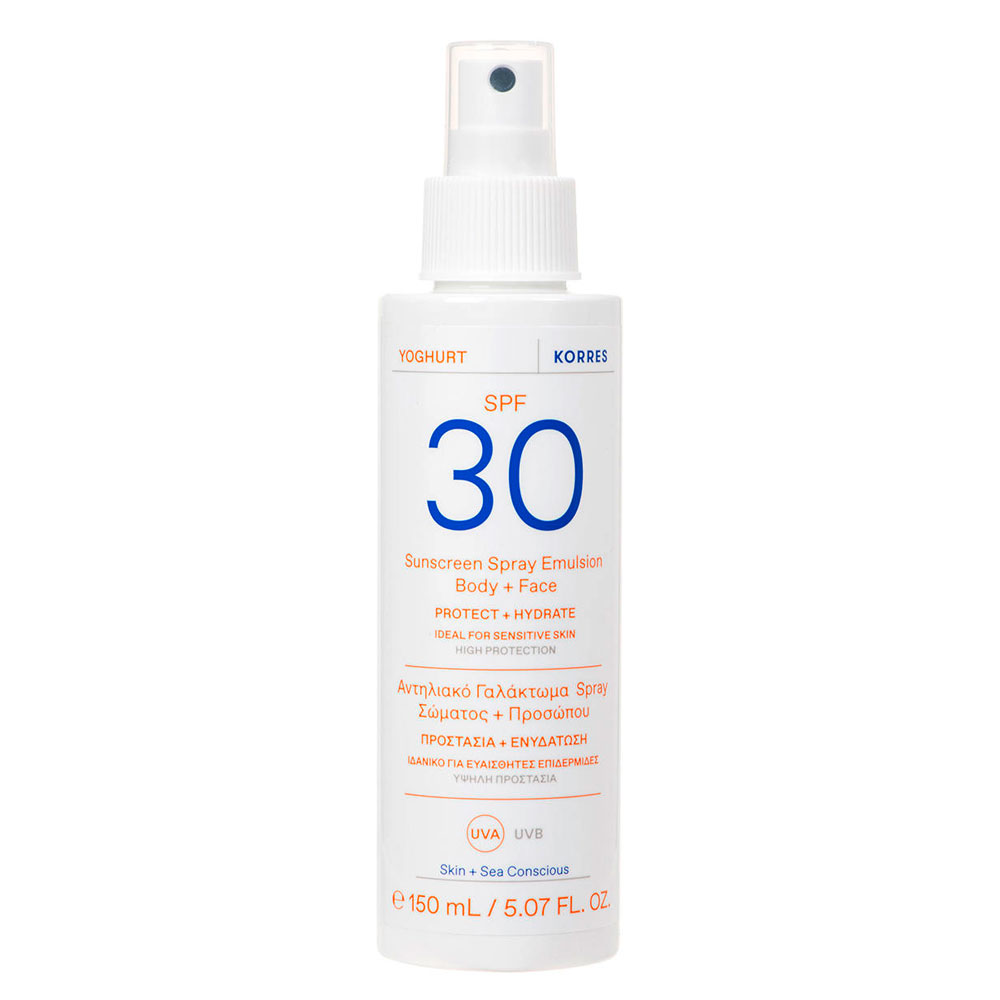 Korres Yogur Spray Solar Cara y Cuerpo SPF30 150 ml