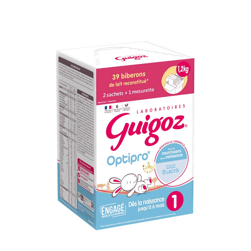Guigoz Optipro Leche en polvo 1 desde el nacimiento hasta 6 meses 2 x 600 g