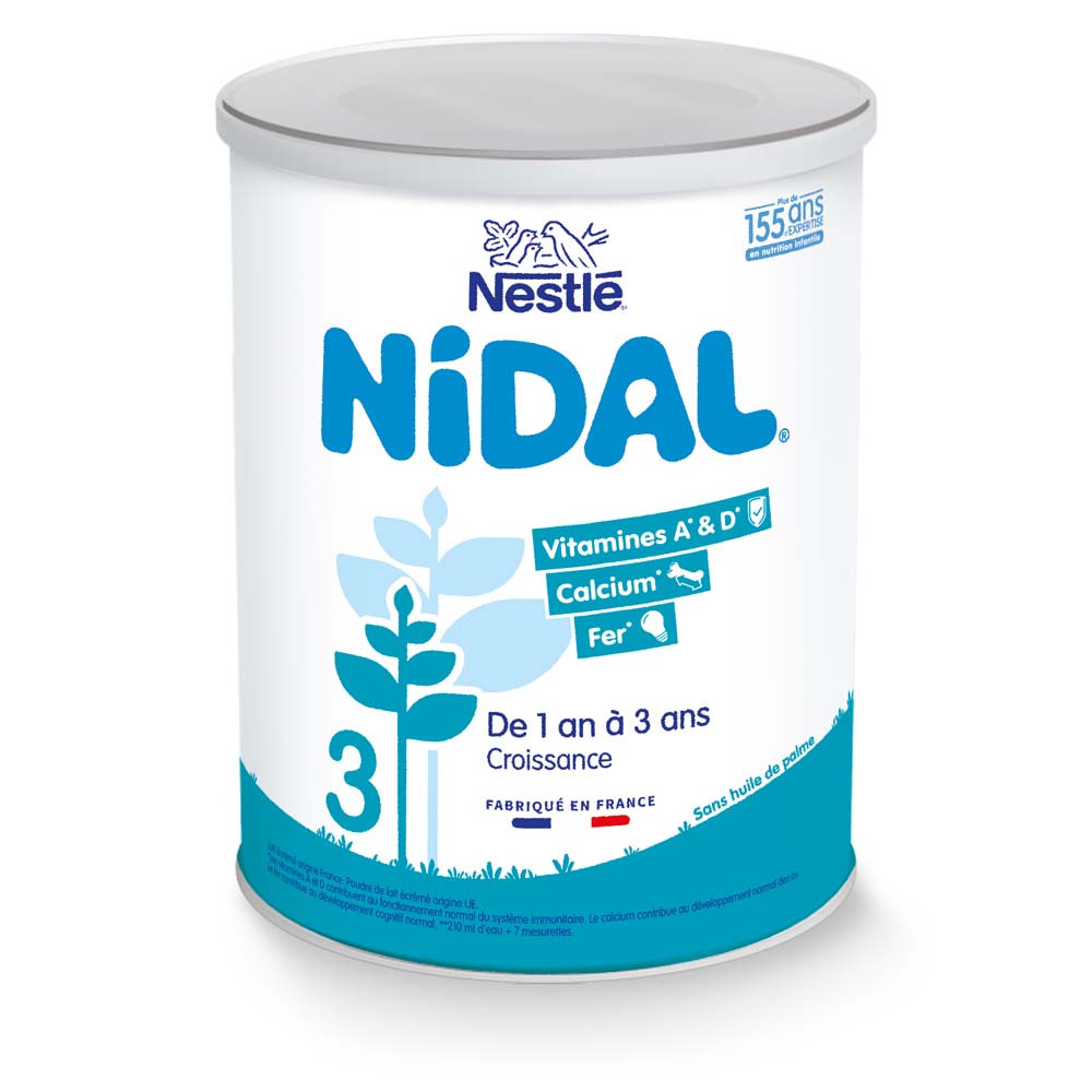 Nestlé Nidal Leche en polvo 3 crecimiento de 1 a 3 años 800 g