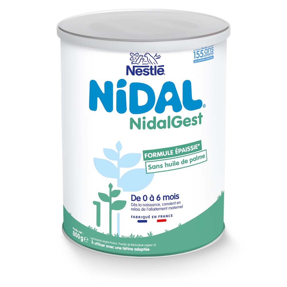 Nestlé Nidal Nidal 1 Formula Espesa Leche En Polvo 0-6 Mois 800g