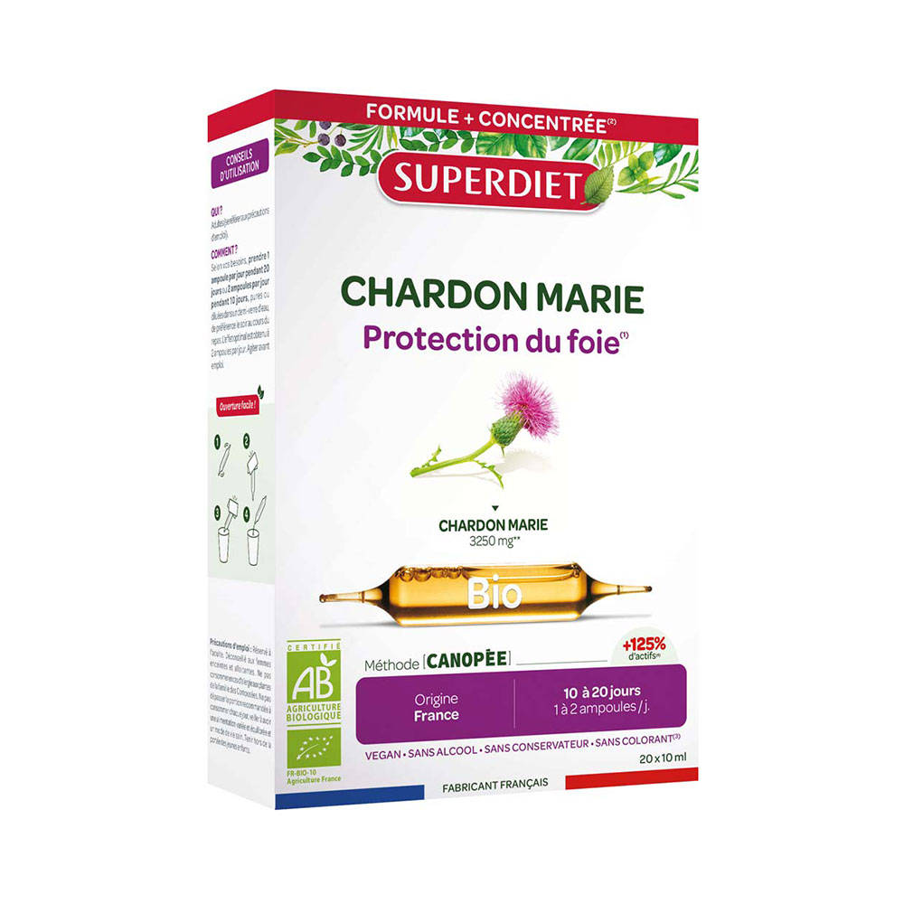 Superdiet Cardo mariano bio protección hepática 20 ampollas