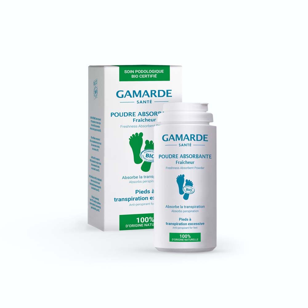 Gamarde Polvo absorbente frescor pies bio transpiración excesiva 35 g