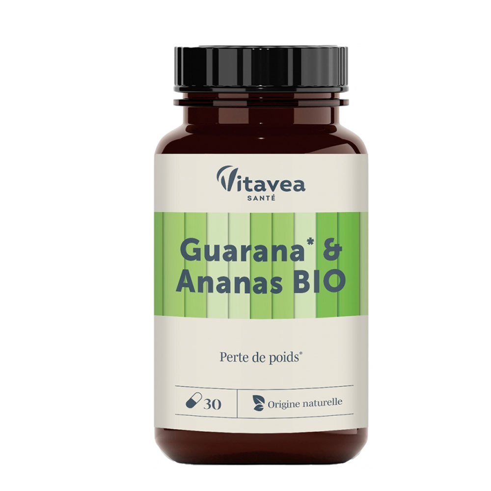 Vitavea Santé Nutri'sentiels Guaraná y piña ecológicos Perte de poids 30 cápsulas