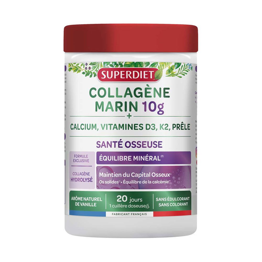 Superdiet Colágeno marino 10 g salud ósea y equilibrio mineral 210 g