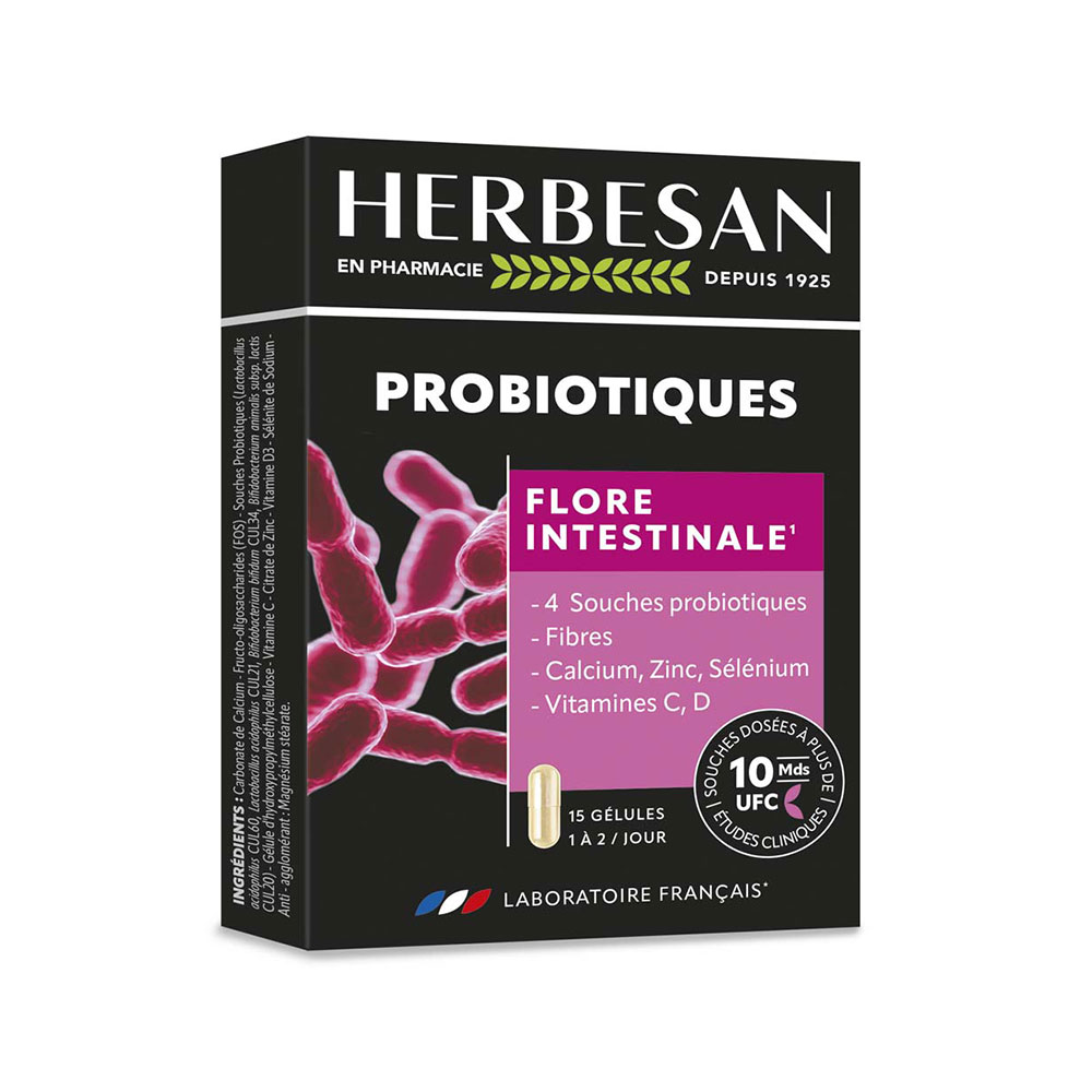 Herbesan Probióticos flora intestinal 60 cápsulas