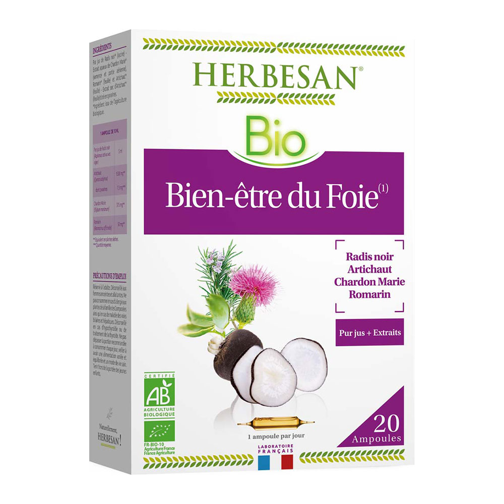 Herbesan Bienestar del hígado bio 20 ampollas