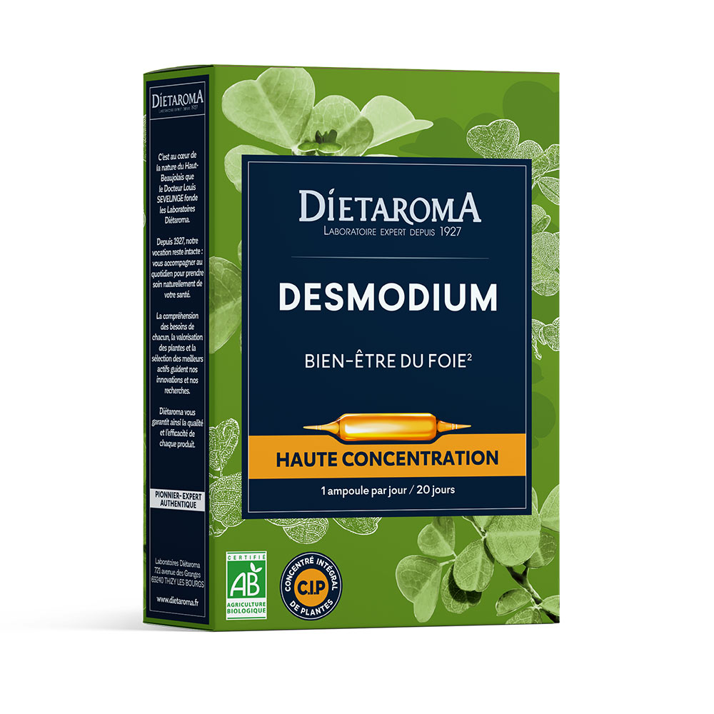 Dietaroma Desmodium Bienestar hepático 20 ampollas