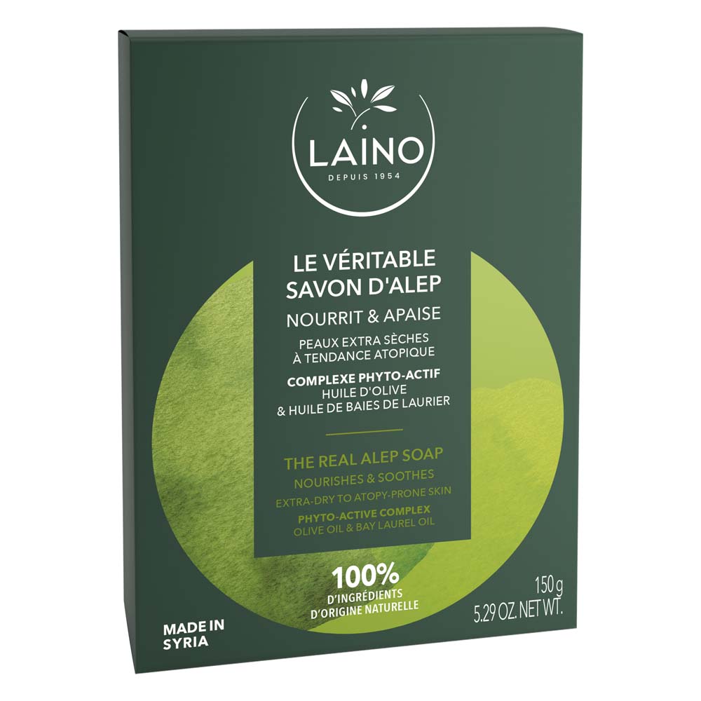 Laino Auténtico jabón de Alepo con aceite de oliva pieles muy secas 150g