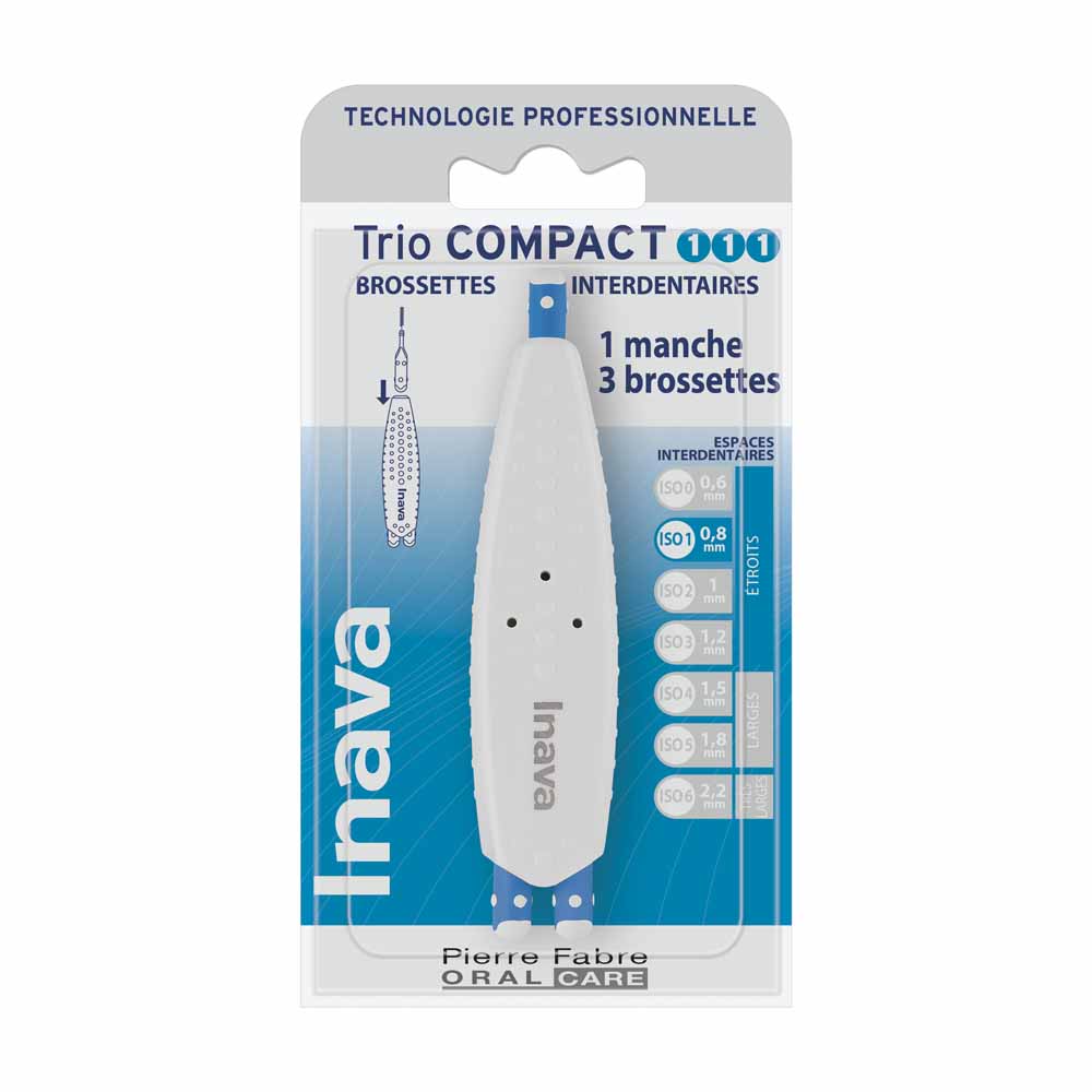 Inava Trio compacto cepillos interdentales 0.8 mm