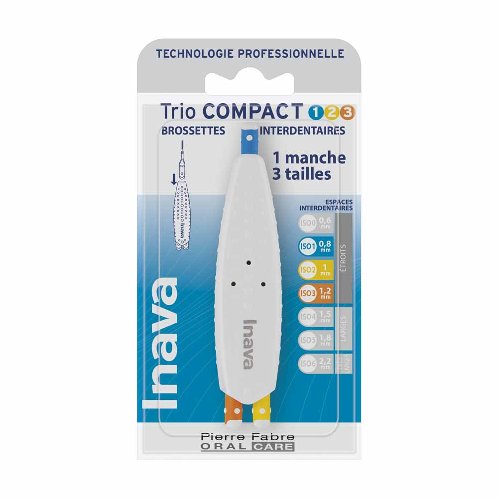 Inava Trio compacto cepillos interdentales 0.8 mm - 1 mm - 1.2 mm