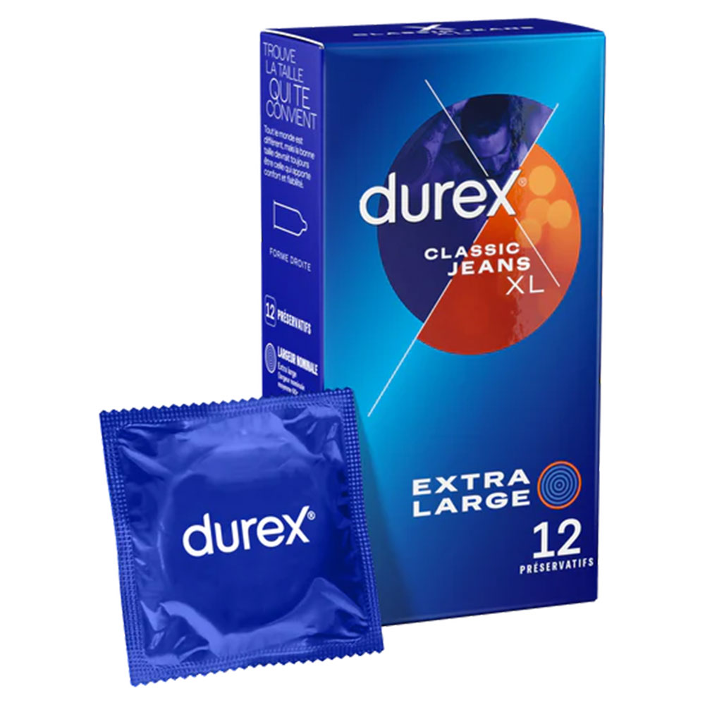 Durex Jeans Classic Preservativos Lubricados XL x12