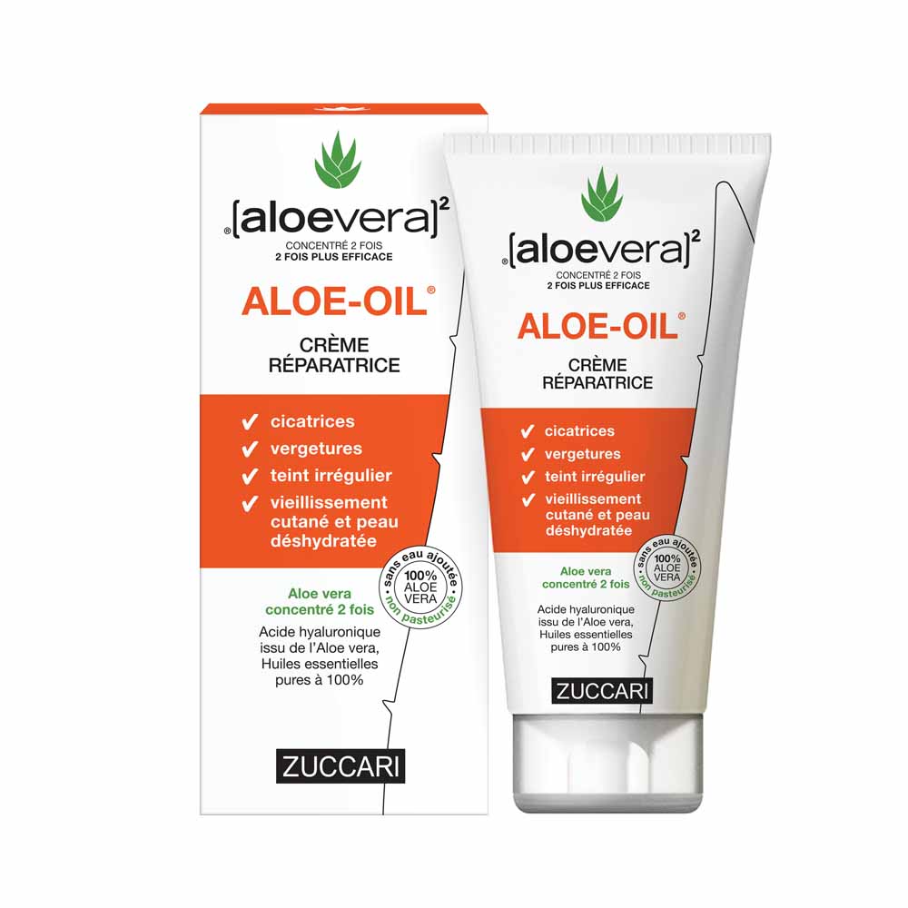 Naturancia [aloevera]2 Zuccari ALOE-OIL Crema Reparadora Aloe vera y Aceites esenciales Ácido hialurónico 150 ml